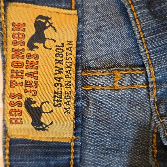 ROSS THOMSON JEANS Men's Size 34x 30 Western Denim Jeans Pants Brand New - Picture 4 of 7